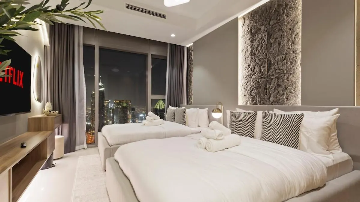 Stunning 1Br High Floor With Rooftop Infinity Pool Dubai Apartment