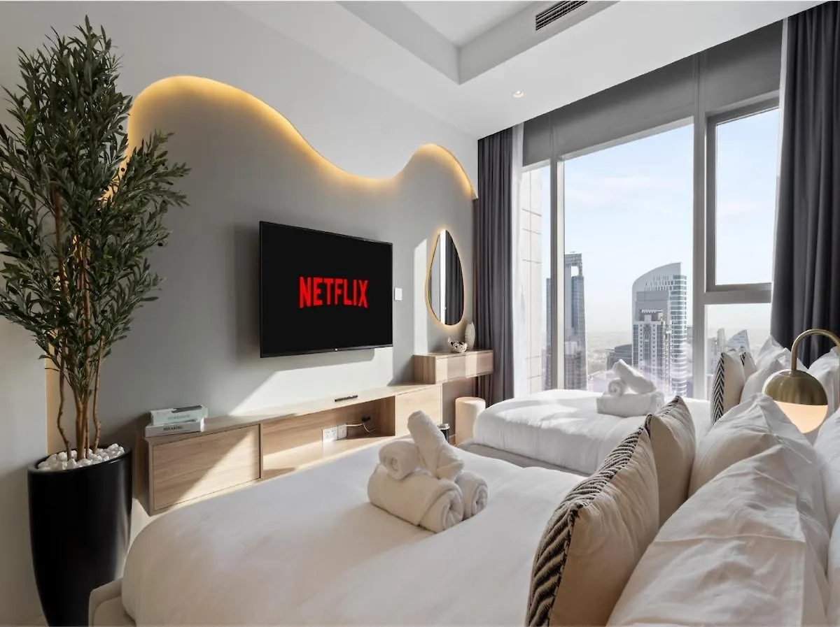 Stunning 1Br High Floor With Rooftop Infinity Pool Dubai Apartment